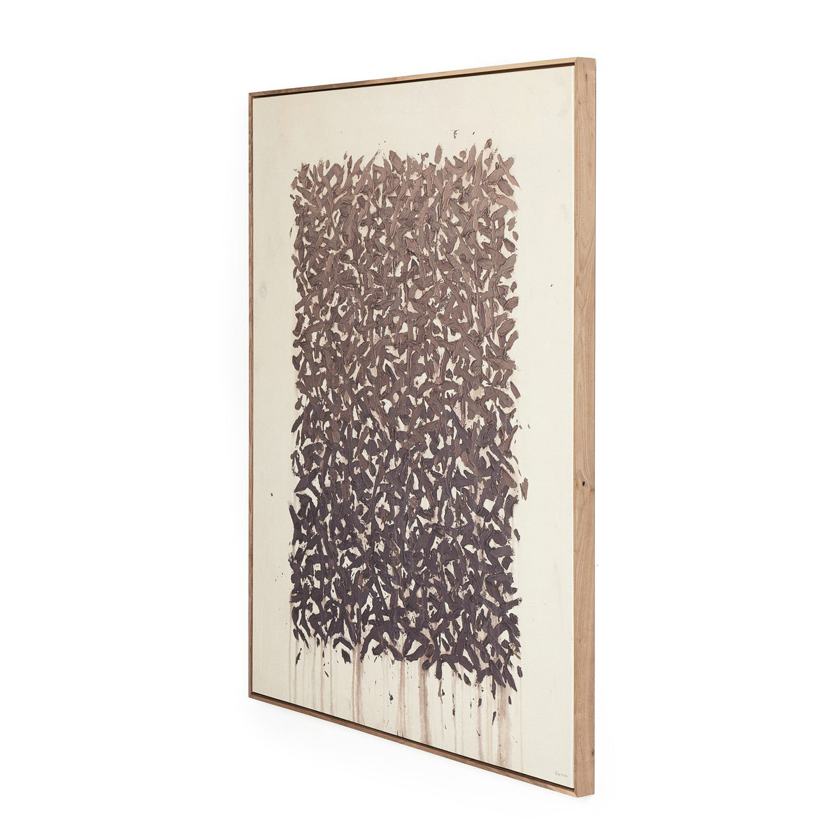 a framed art on a white surface