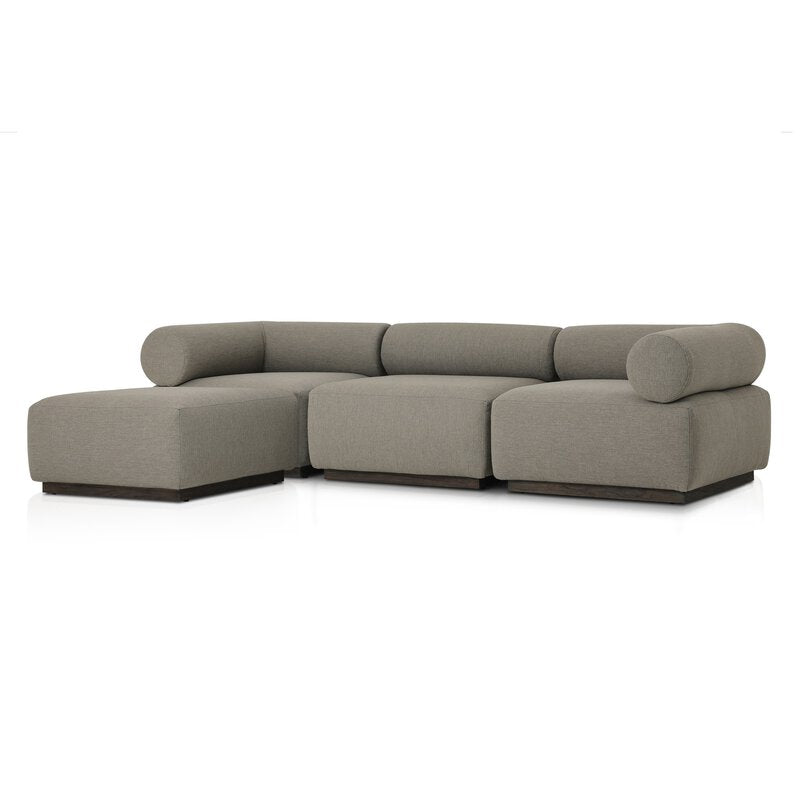 Lenox Outdoor 3pc Sectional W/Ottoman