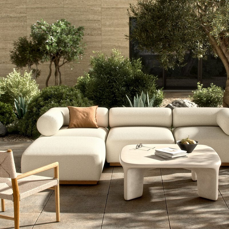Lenox Outdoor 3pc Sectional W/Ottoman