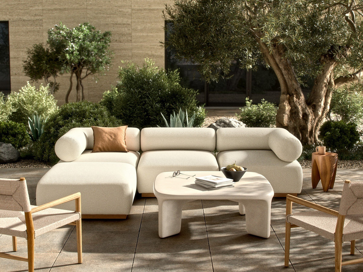 Lenox Outdoor 3pc Sectional W/Ottoman