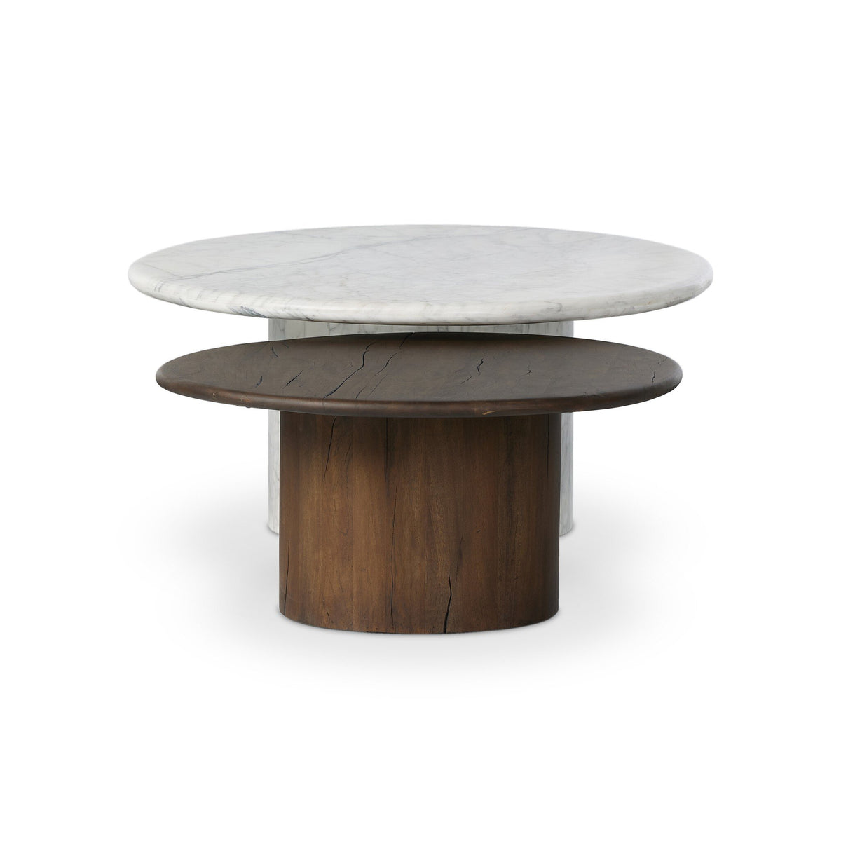 Stuart Marble Large & Wood Small Coffee Table