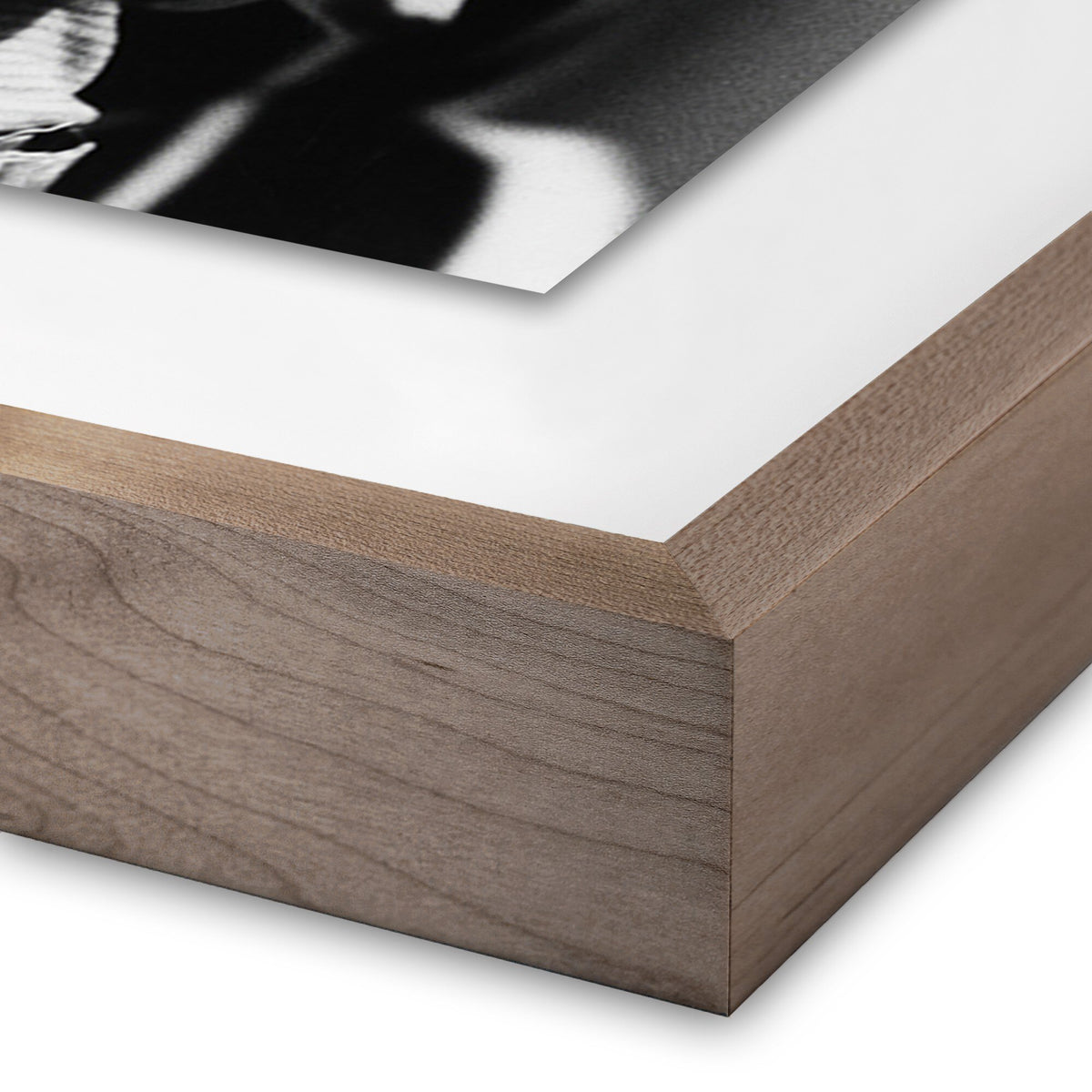 a close up of a wood frame
