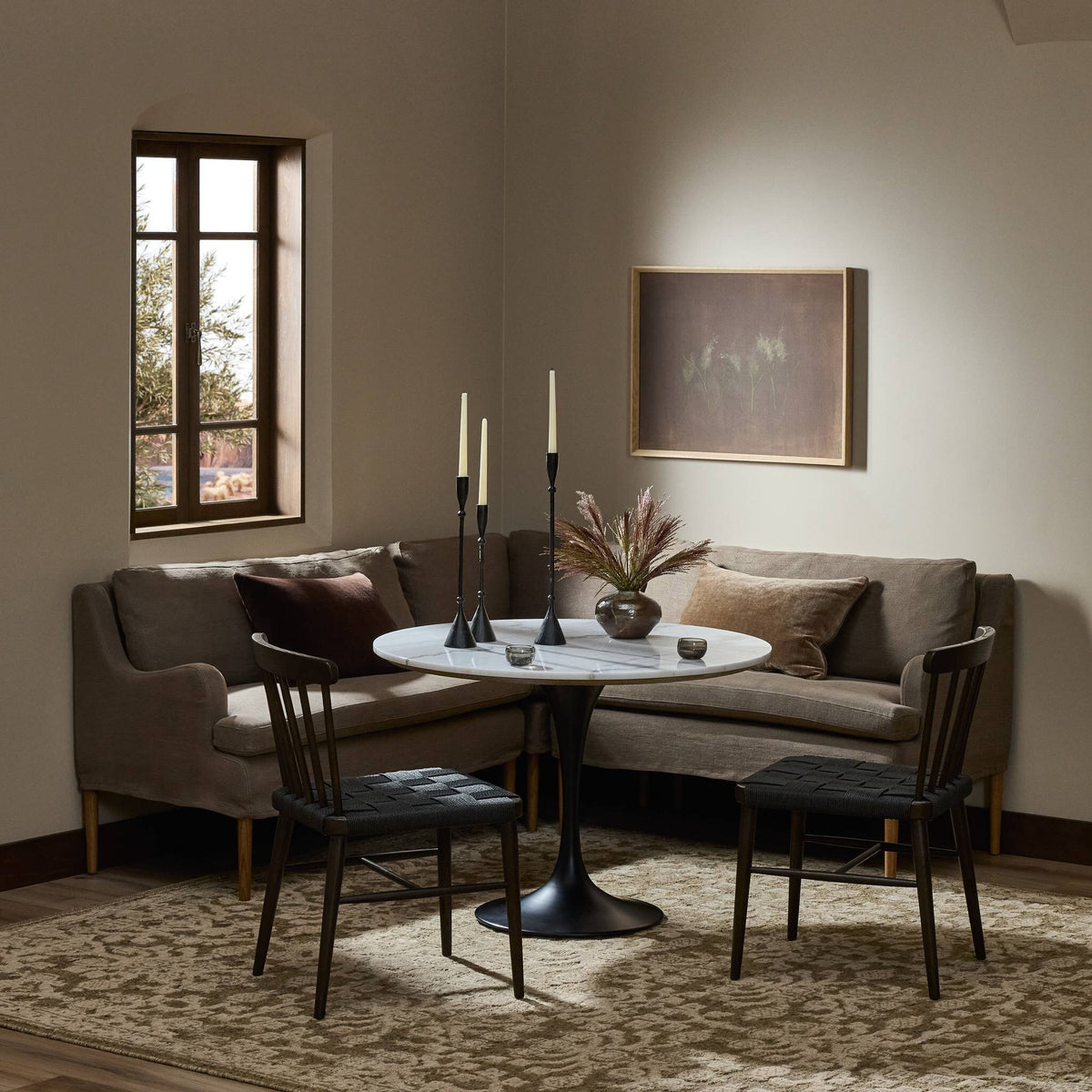 Aurelia Dining Banquette L Shape 99"-Right - Four Hands (247599-001)