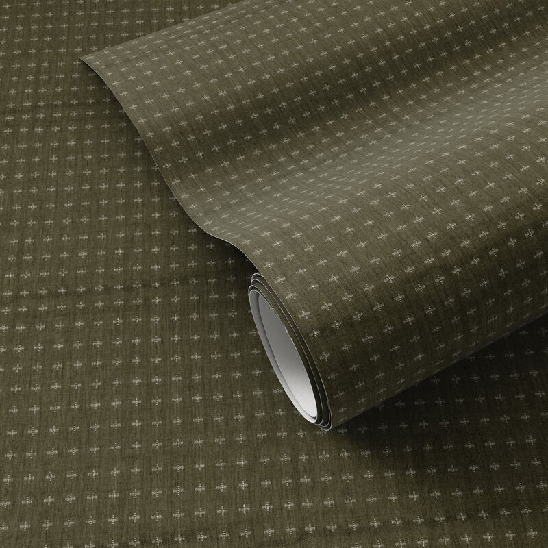 a roll of green fabric