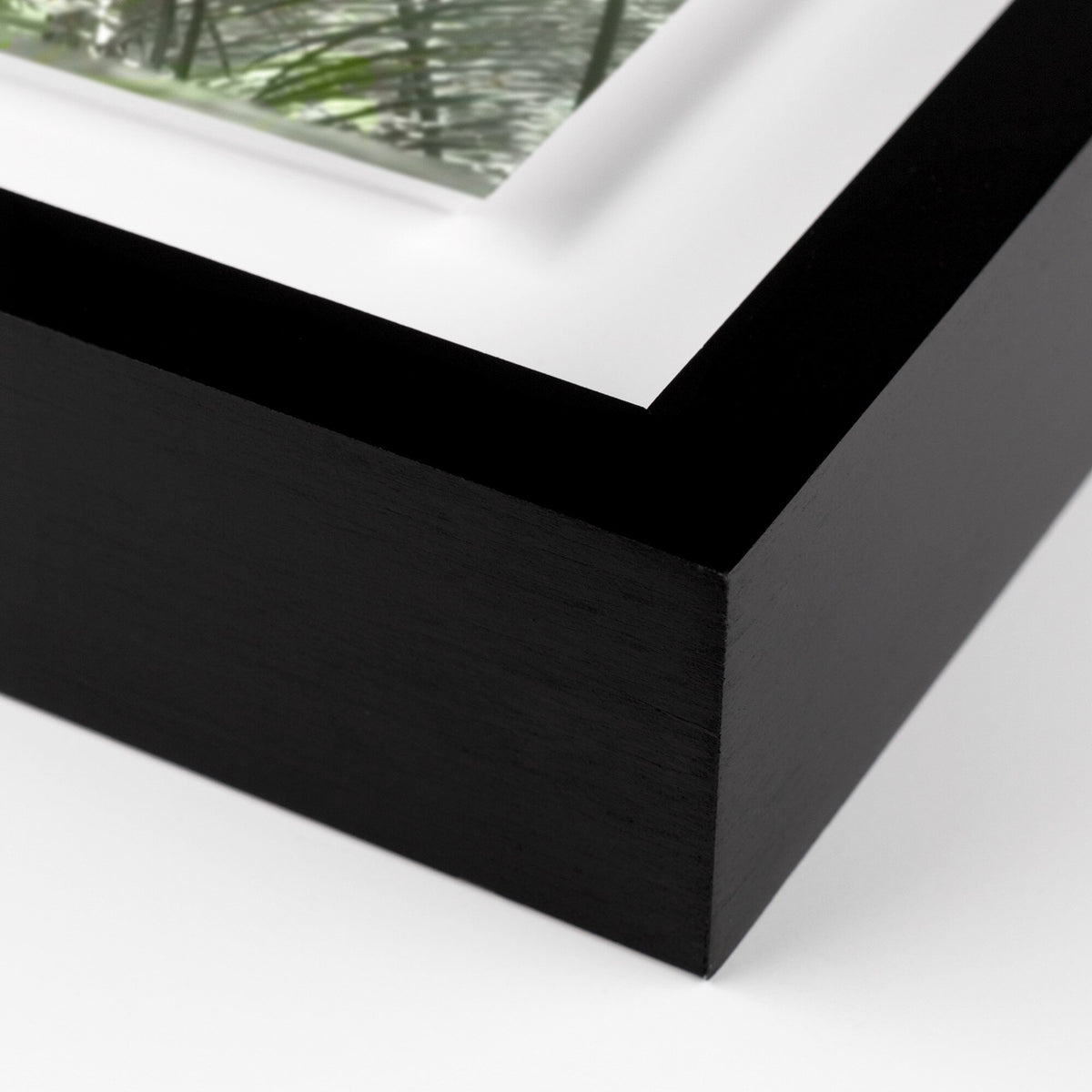 a close up of a black frame