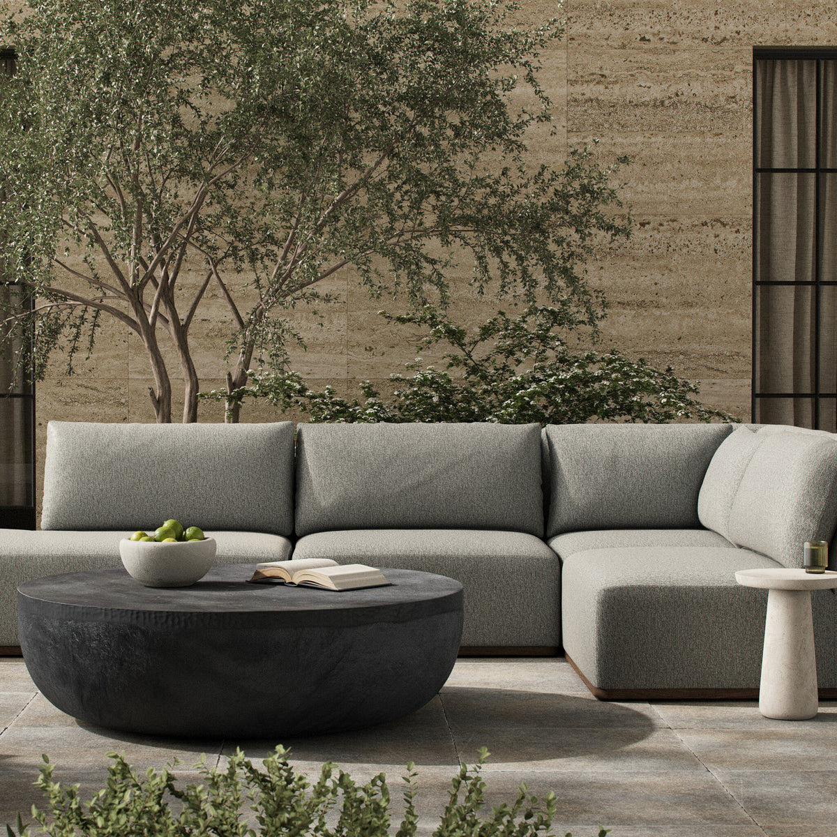 Adler Outdoor 4pc Sectional-Laf Bumper Chaise