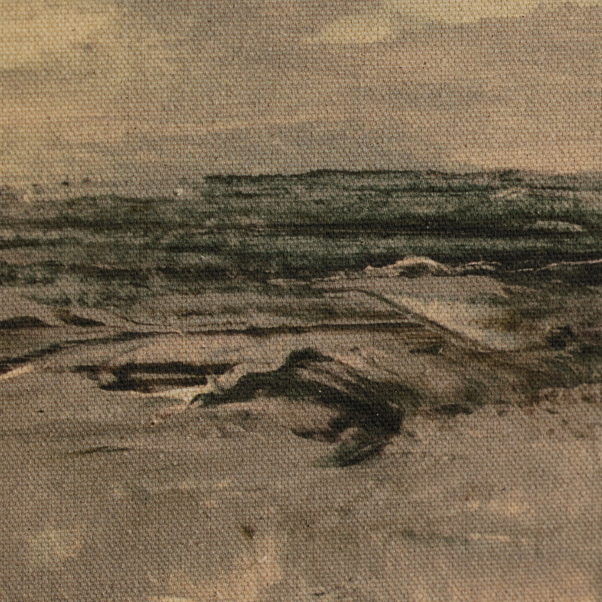 a landscape with a field and a road