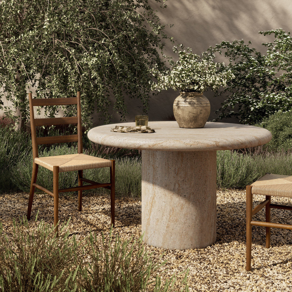 Poole Outdoor Round Dining Table-48"