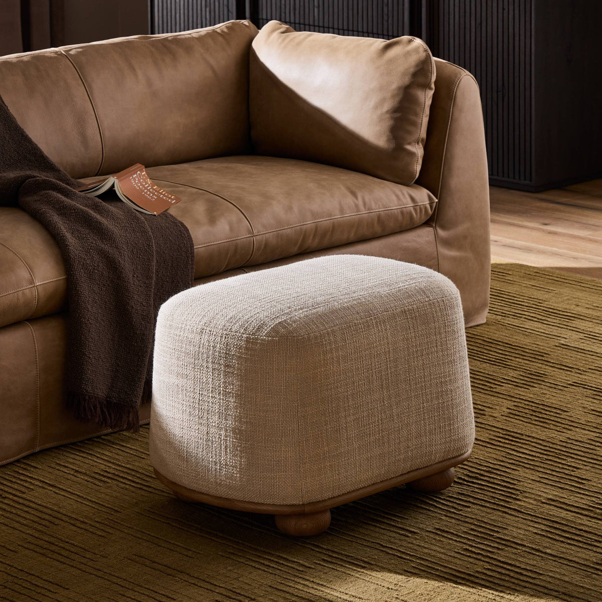 Bilbury Oval Ottoman - Four Hands (249203-001)