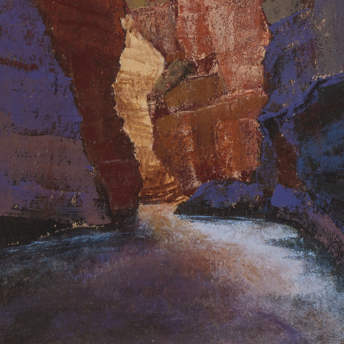a river flowing through a canyon