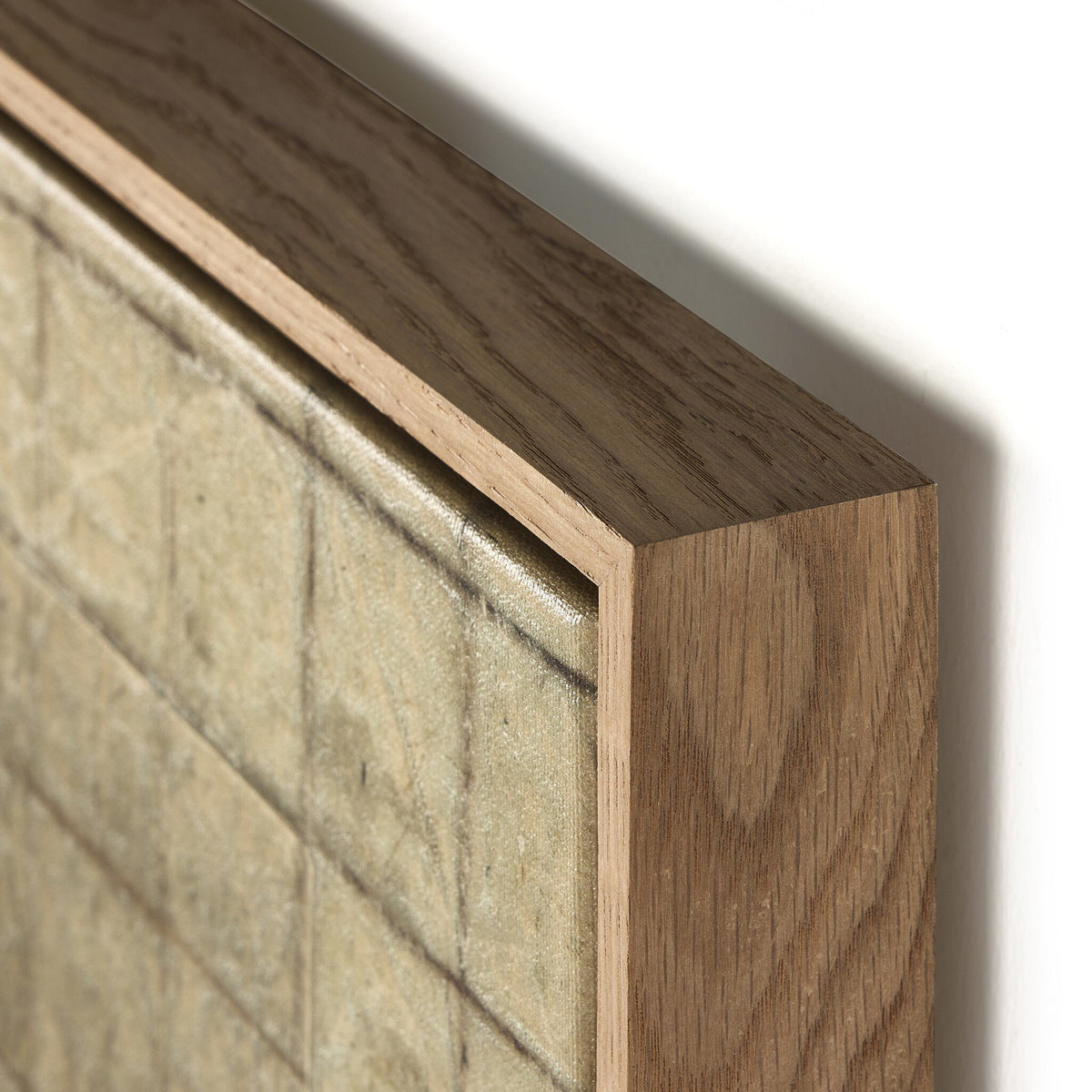 a wood frame with a square pattern