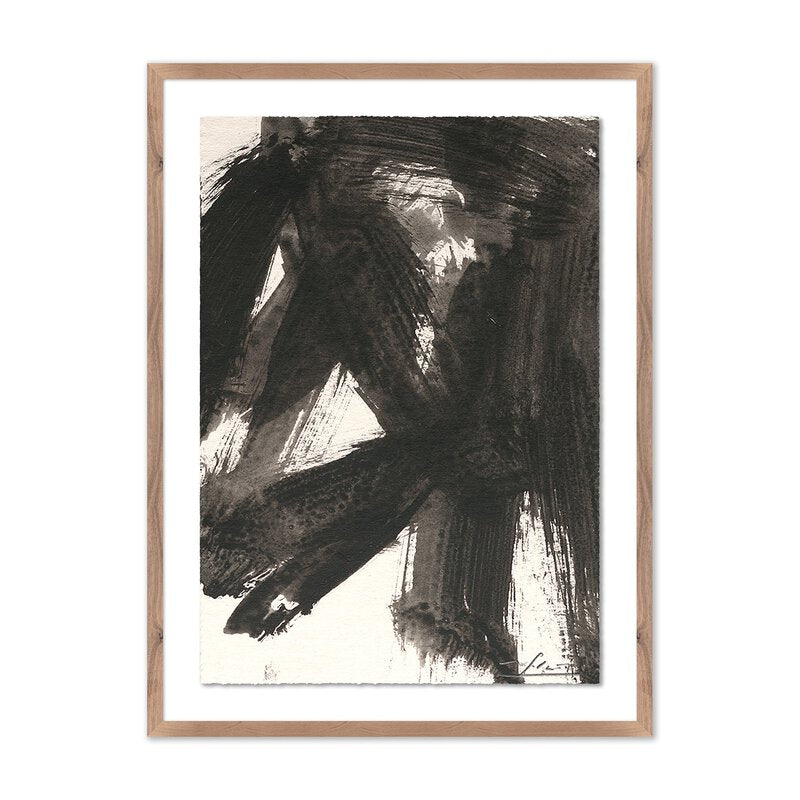 a painting in a wood frame