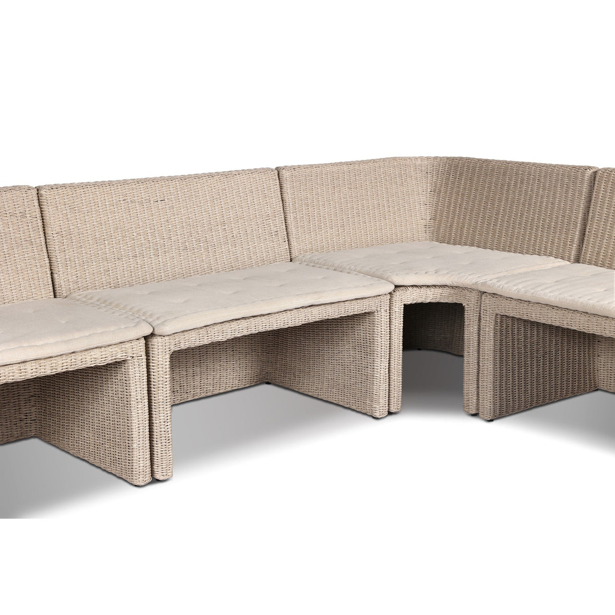 Senna Outdoor Dining Banquette L Shape 132"