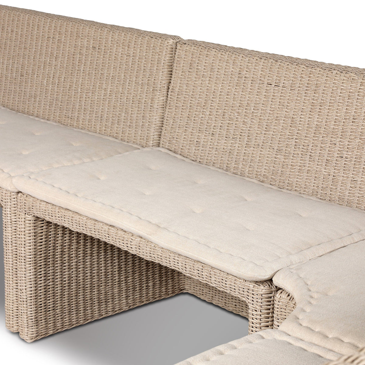 Senna Outdoor Dining Banquette L Shape 132"
