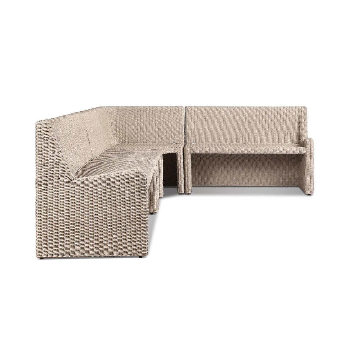 Senna Outdoor Dining Banquette L Shape 132"