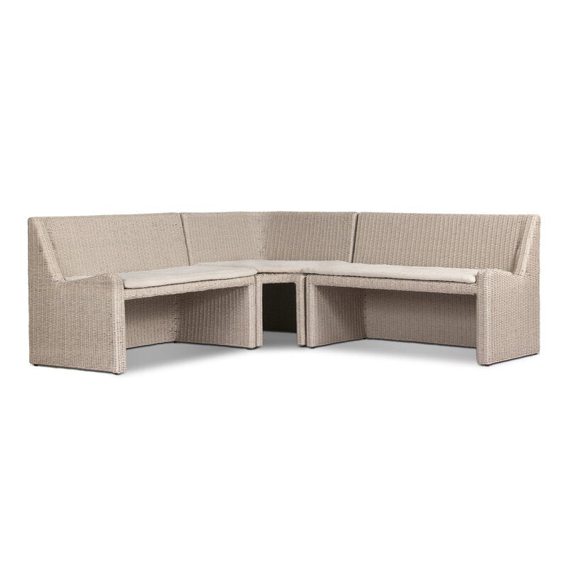 Senna Outdoor Dining Banquette L Shape 83"