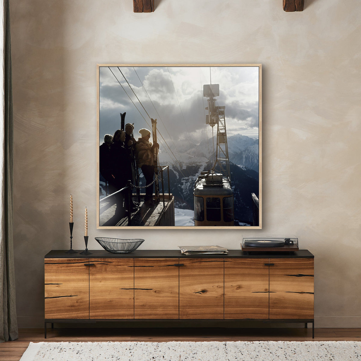 a picture on the wall