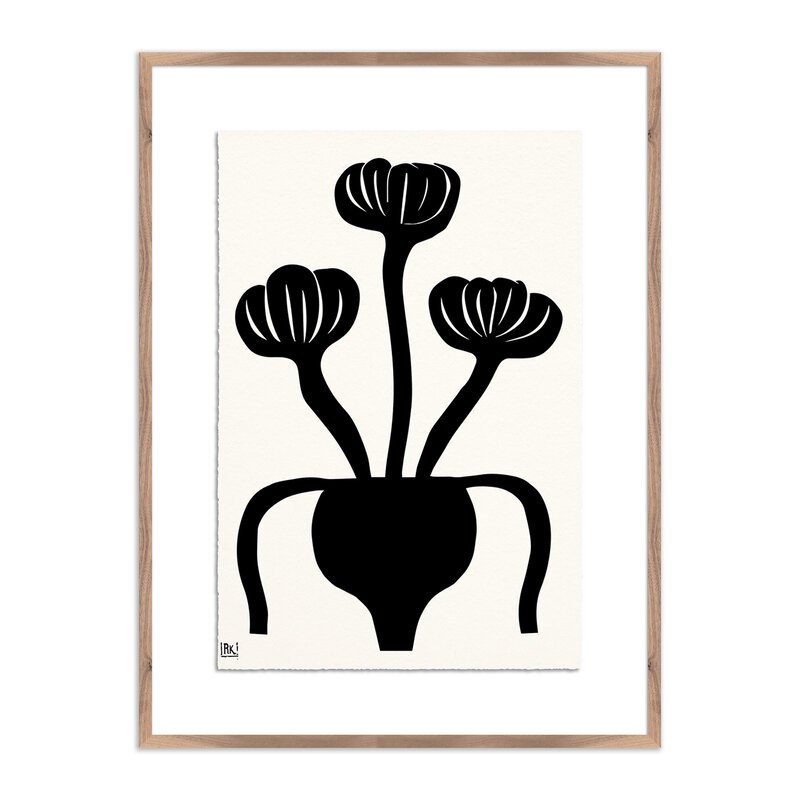Woodblock Floral I By Roseanne Kenny