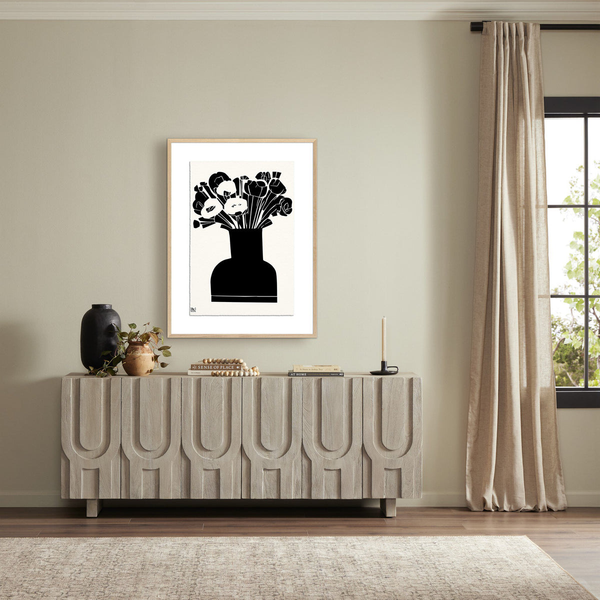 Woodblock Floral Ii By Roseanne Kenny - Four Hands (250780-002)