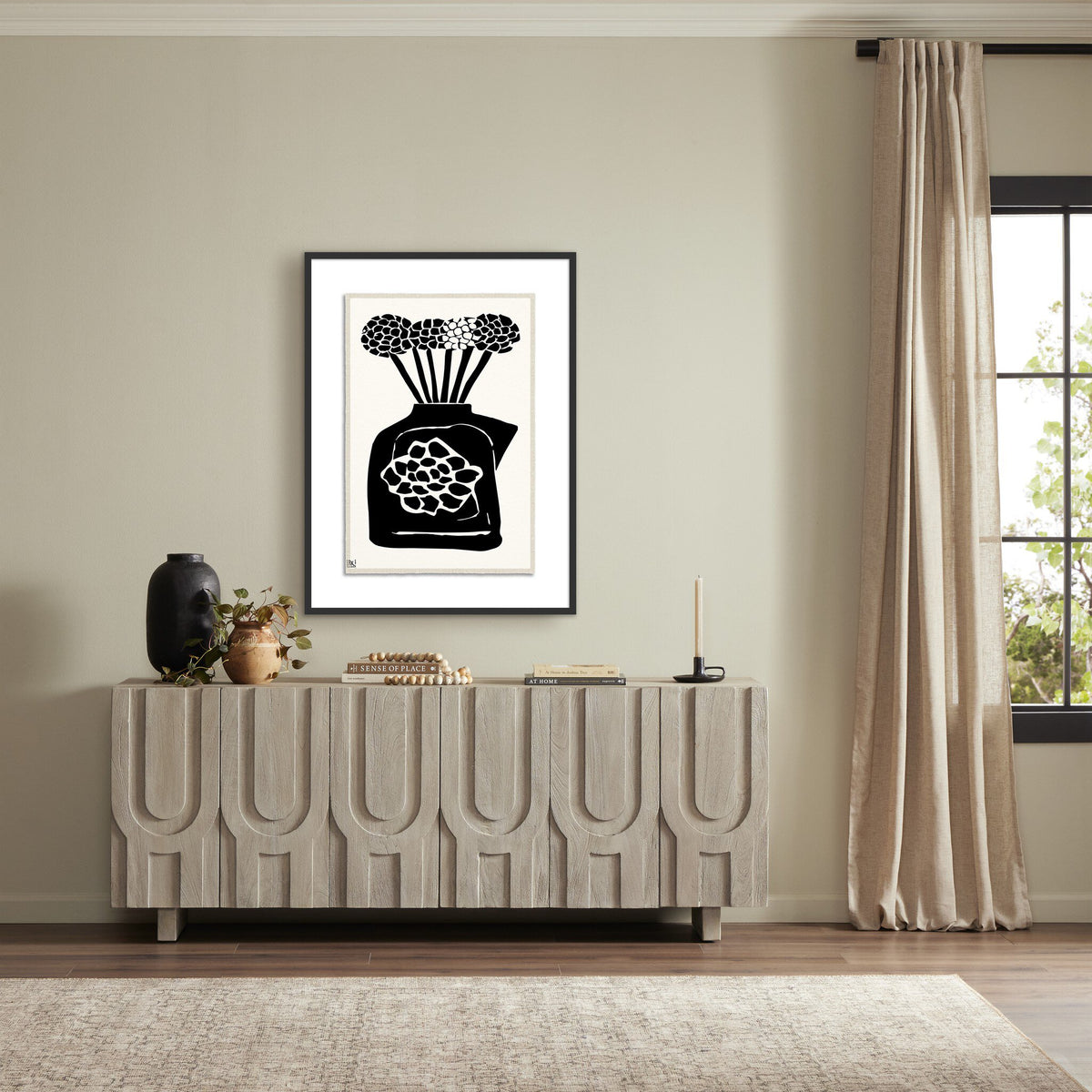Woodblock Floral Iii By Roseanne Kenny - Four Hands (250781-007)