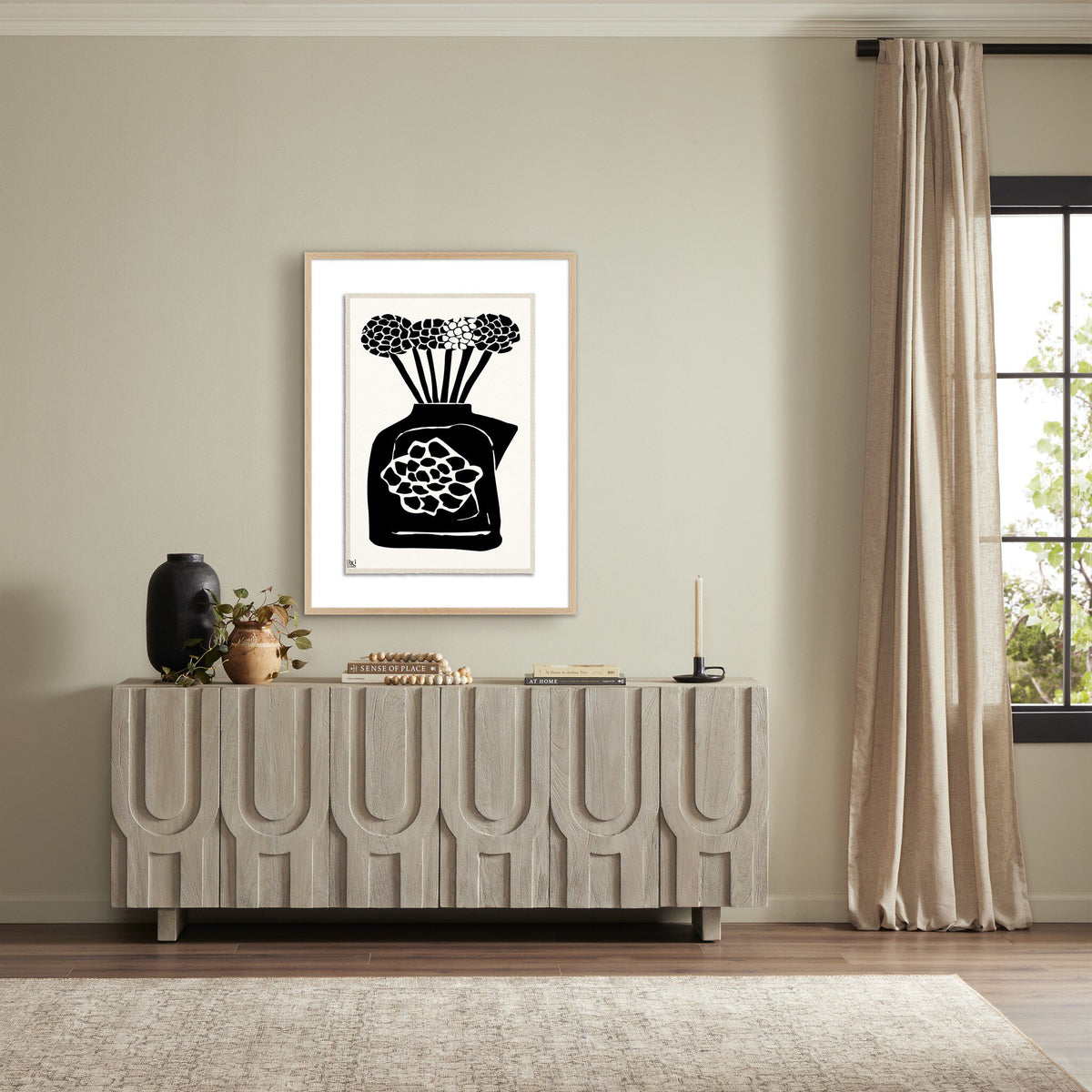 Woodblock Floral Iii By Roseanne Kenny - Four Hands (250781-007)