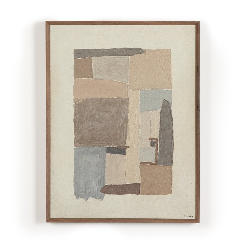 a painting in a wood frame