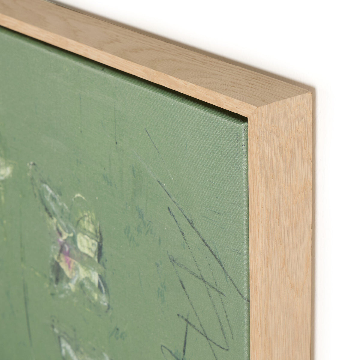 a green board with scribbles on it