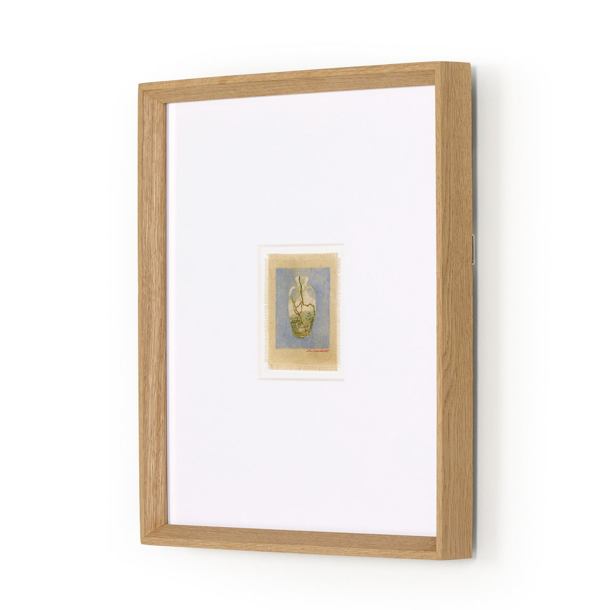 a wooden frame with a picture on it