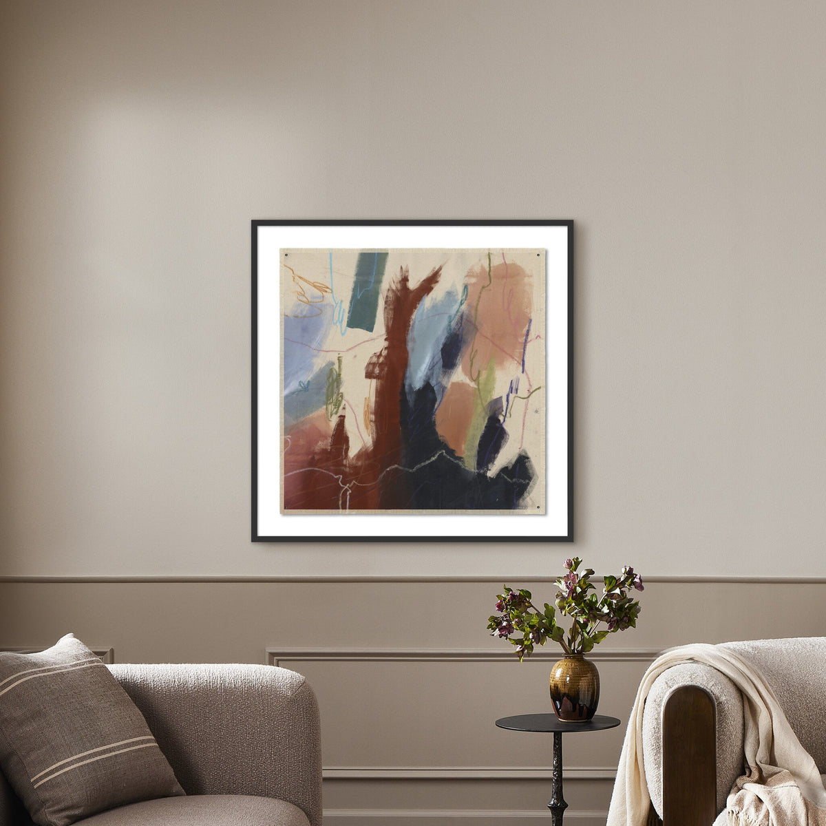a painting on the wall