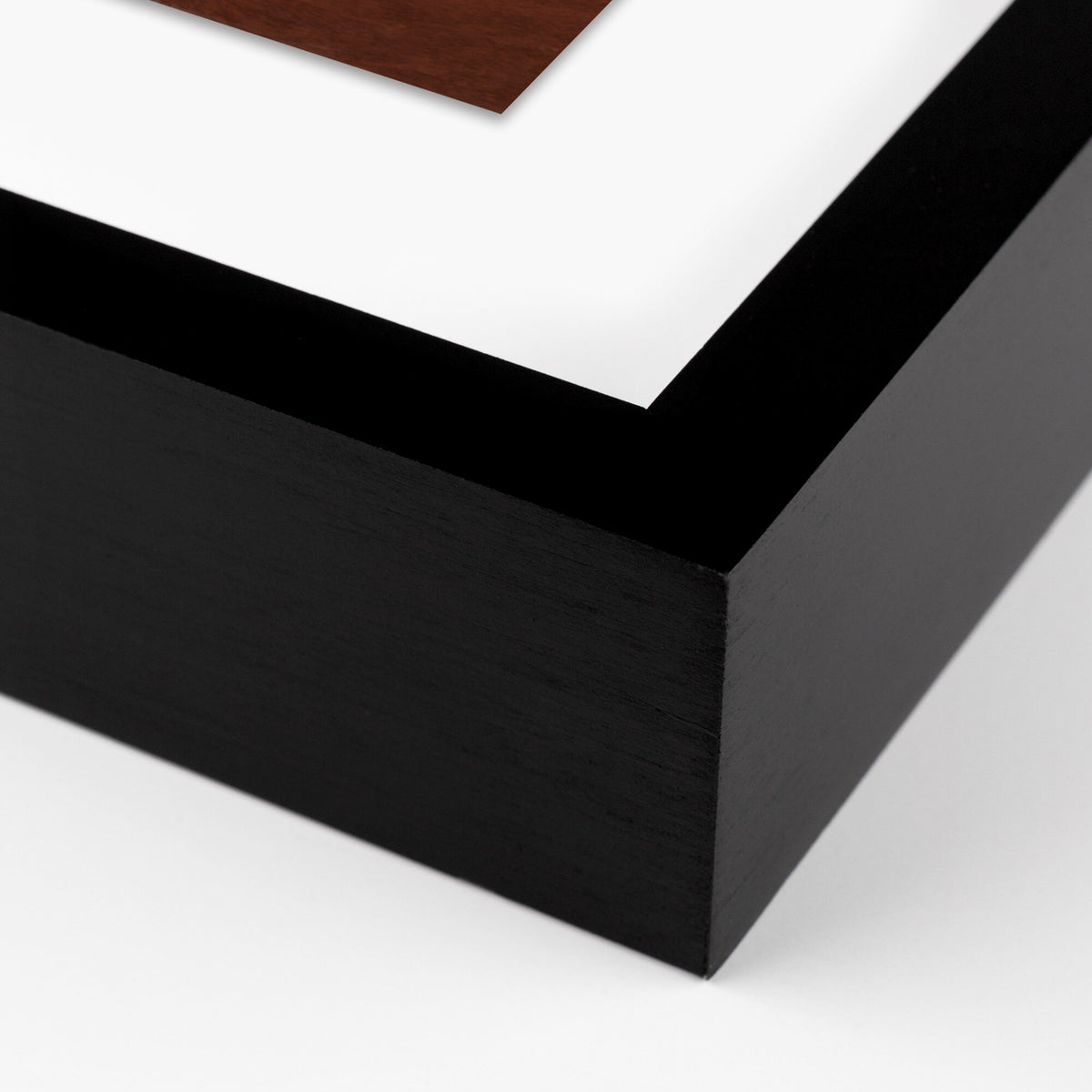 a close up of a black frame