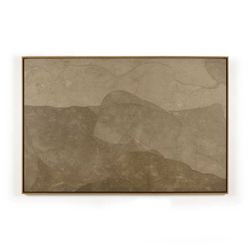 a rectangular frame with a brown surface