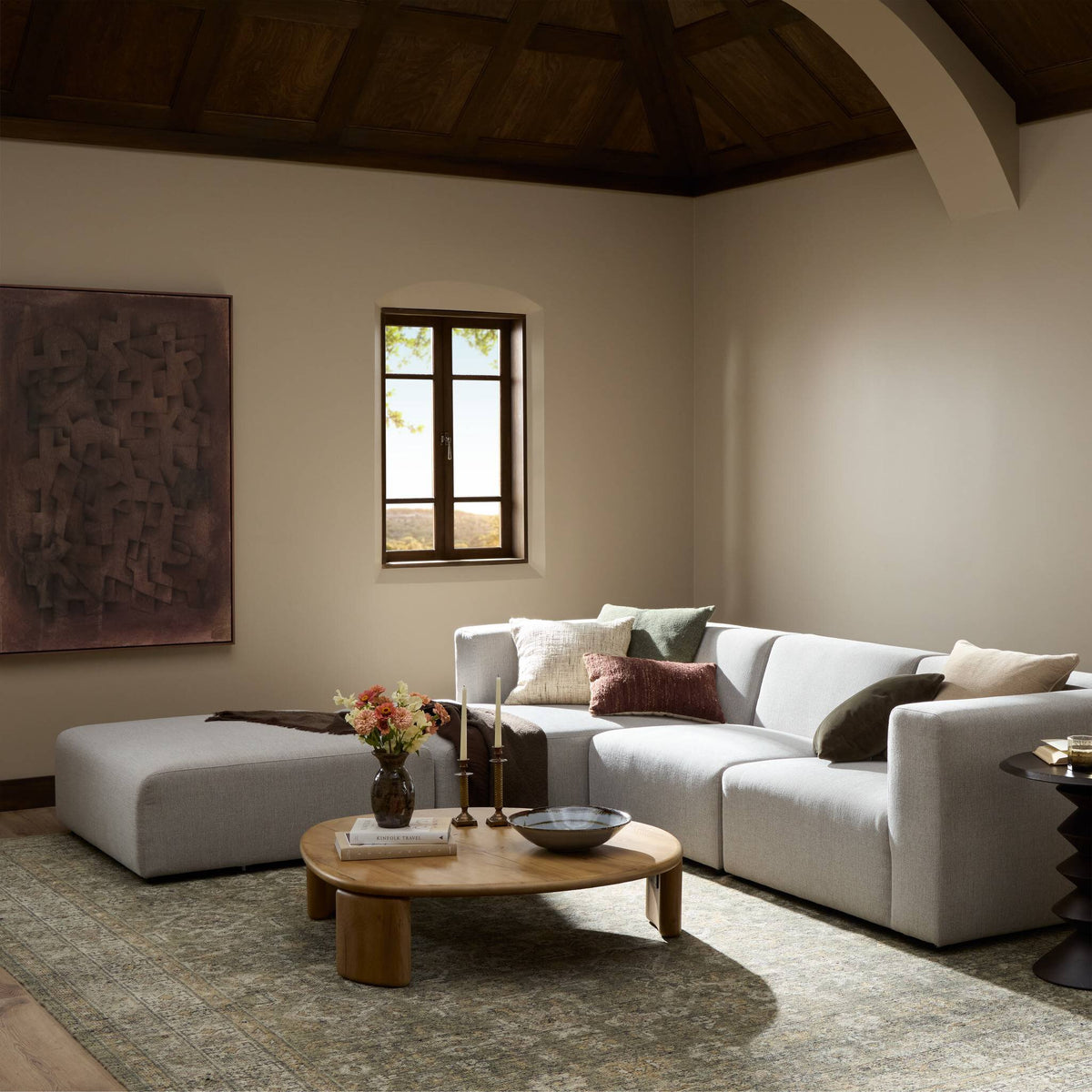 Lawndale 3pc Laf Sectional W/ Ottoman
