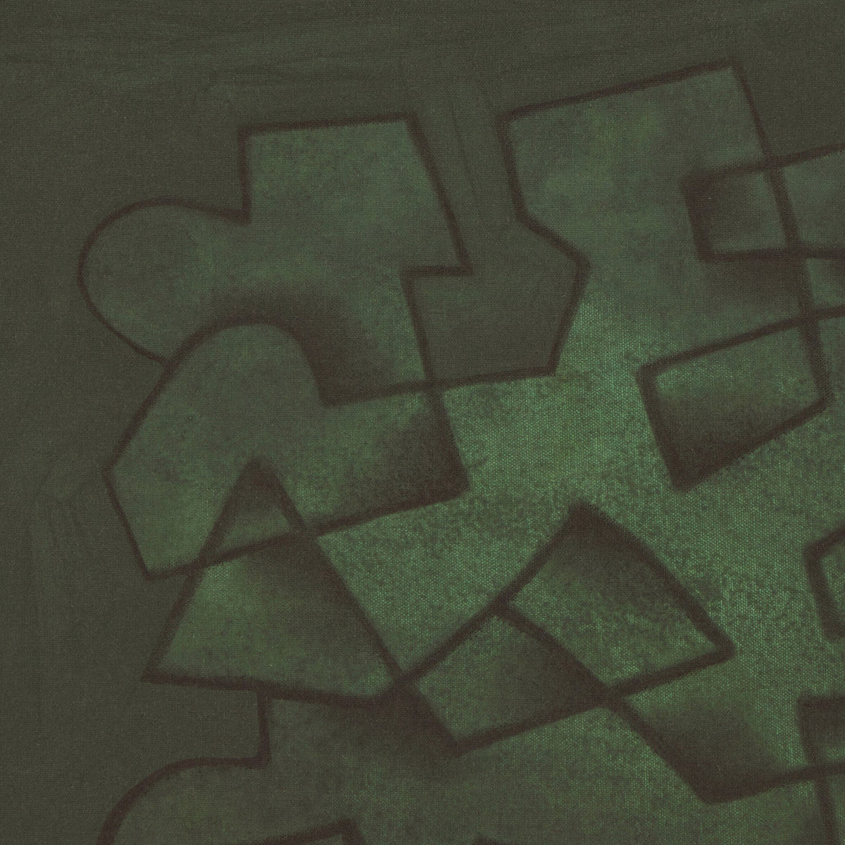 a green fabric with a pattern