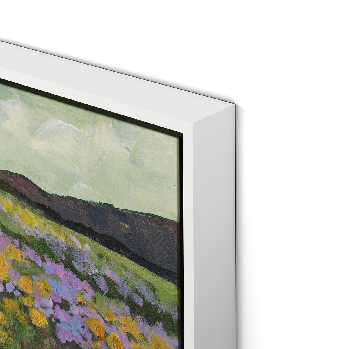 a painting of a field of flowers