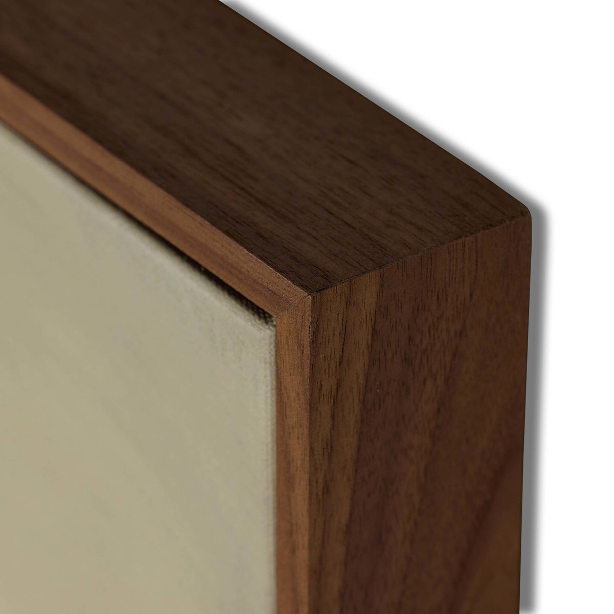 a close up of a wood frame