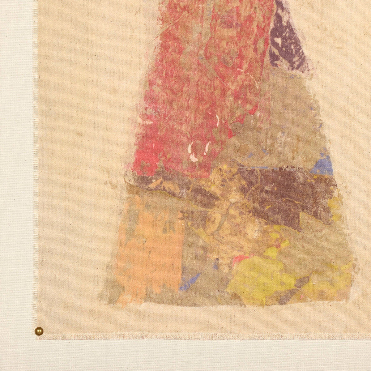 a piece of art on a fabric surface