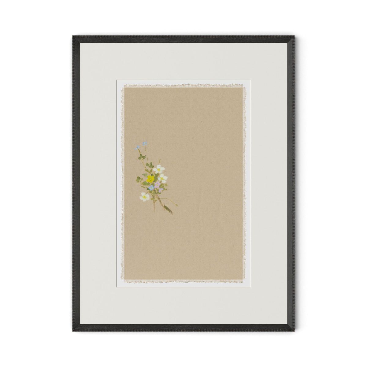 a picture frame with a flower drawing