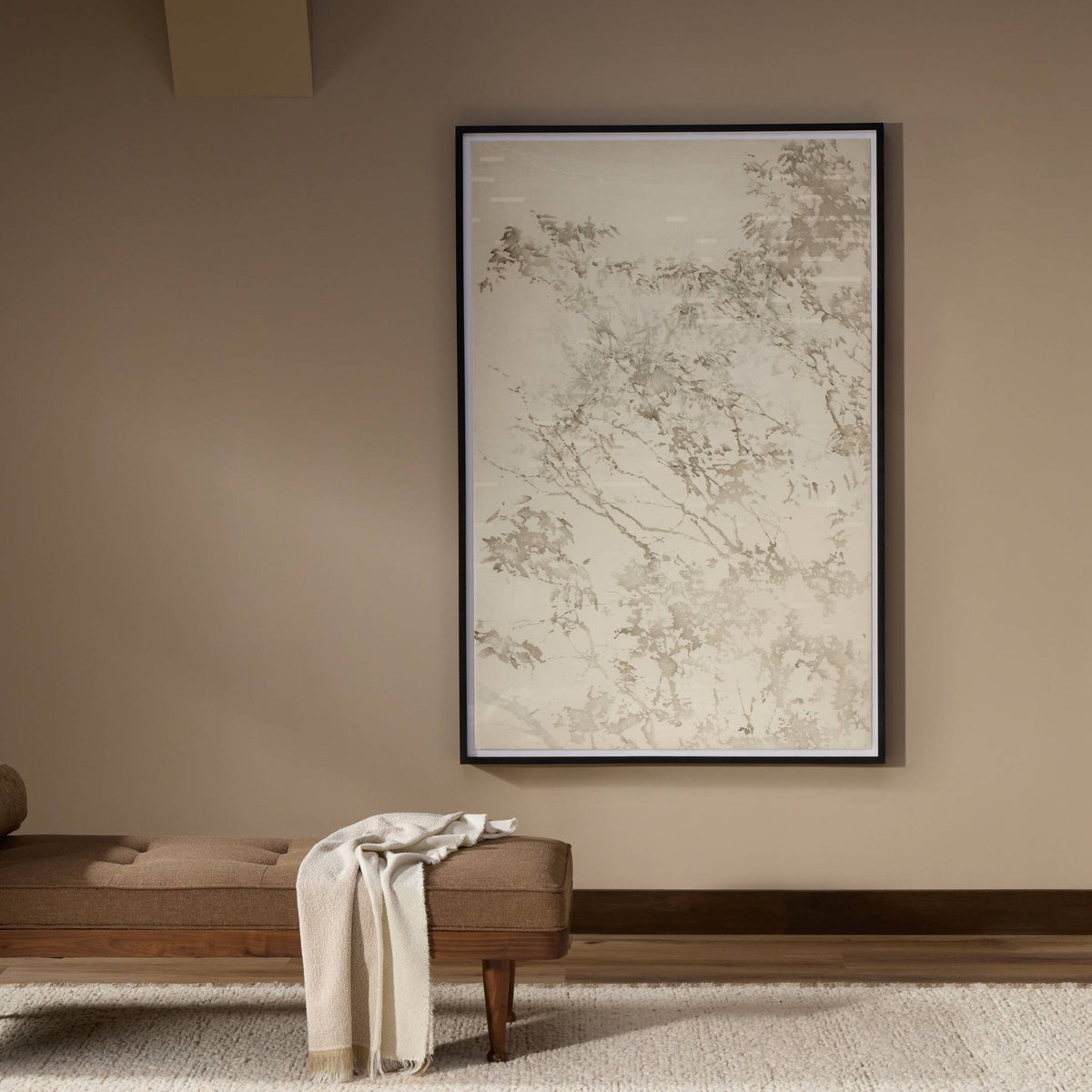 a framed picture on a wall