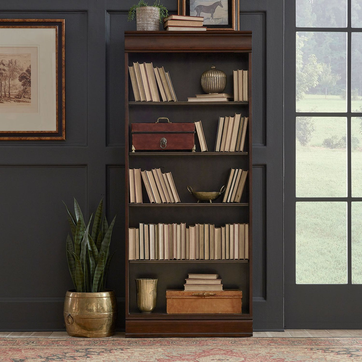 273-HO3072-RTA - Jr Executive 72 Inch Bookcase (RTA) - Liberty Furniture