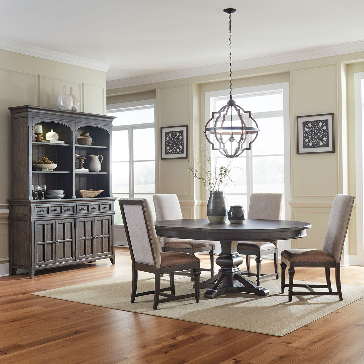 297-DR-O5PDS - Opt 5 Piece Pedestal Table Set - Liberty Furniture