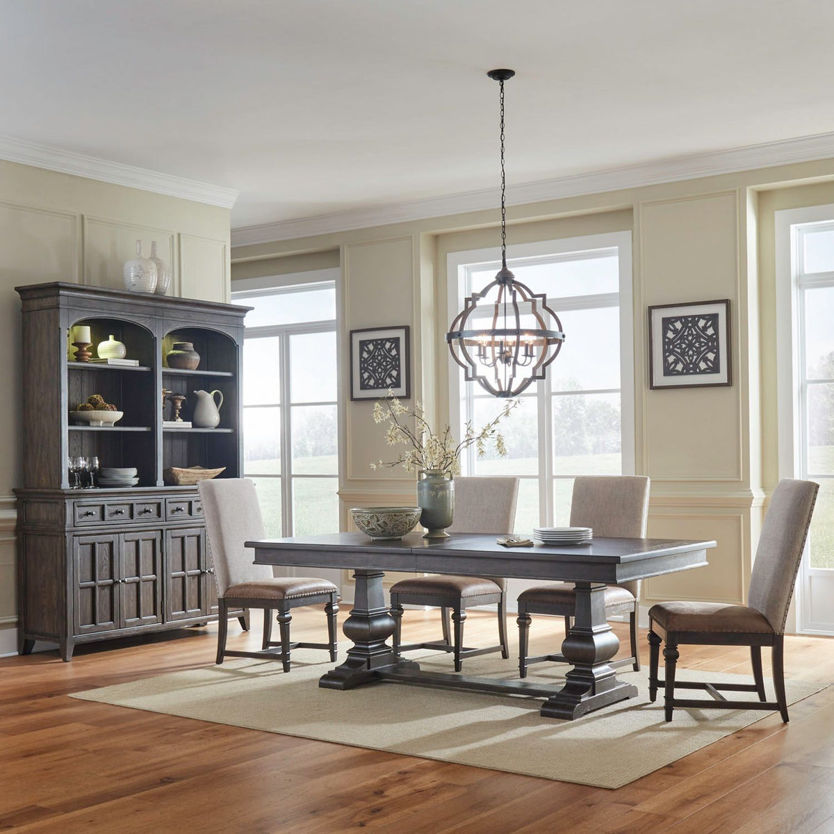 297-DR-O5TRS - Opt 5 Piece Trestle Table Set - Liberty Furniture