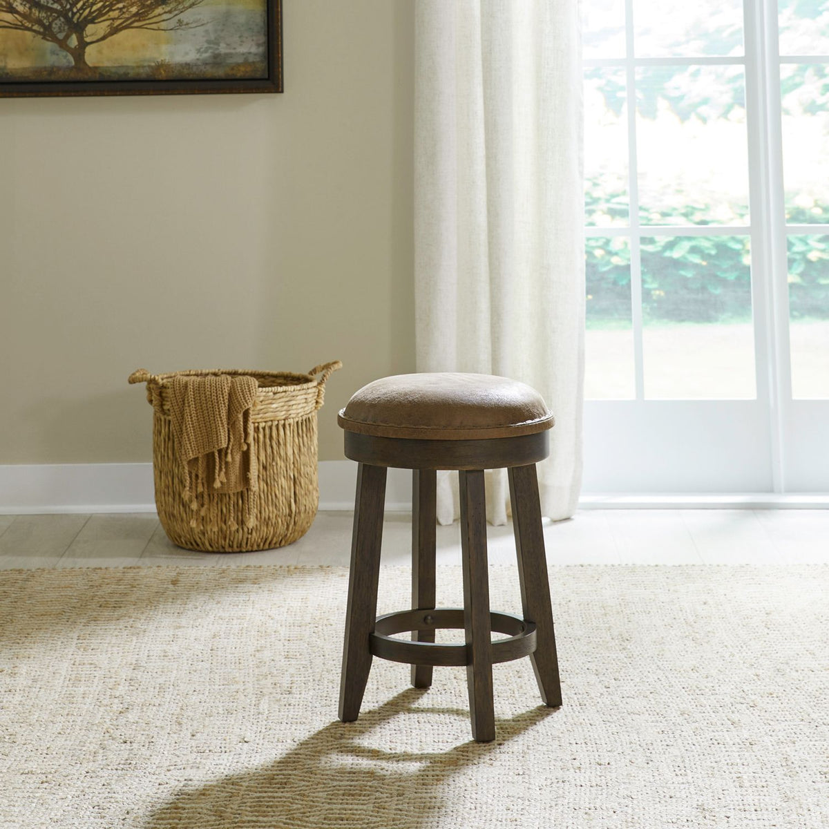 297-OT9001 - Uph Console Stool (RTA) - Liberty Furniture