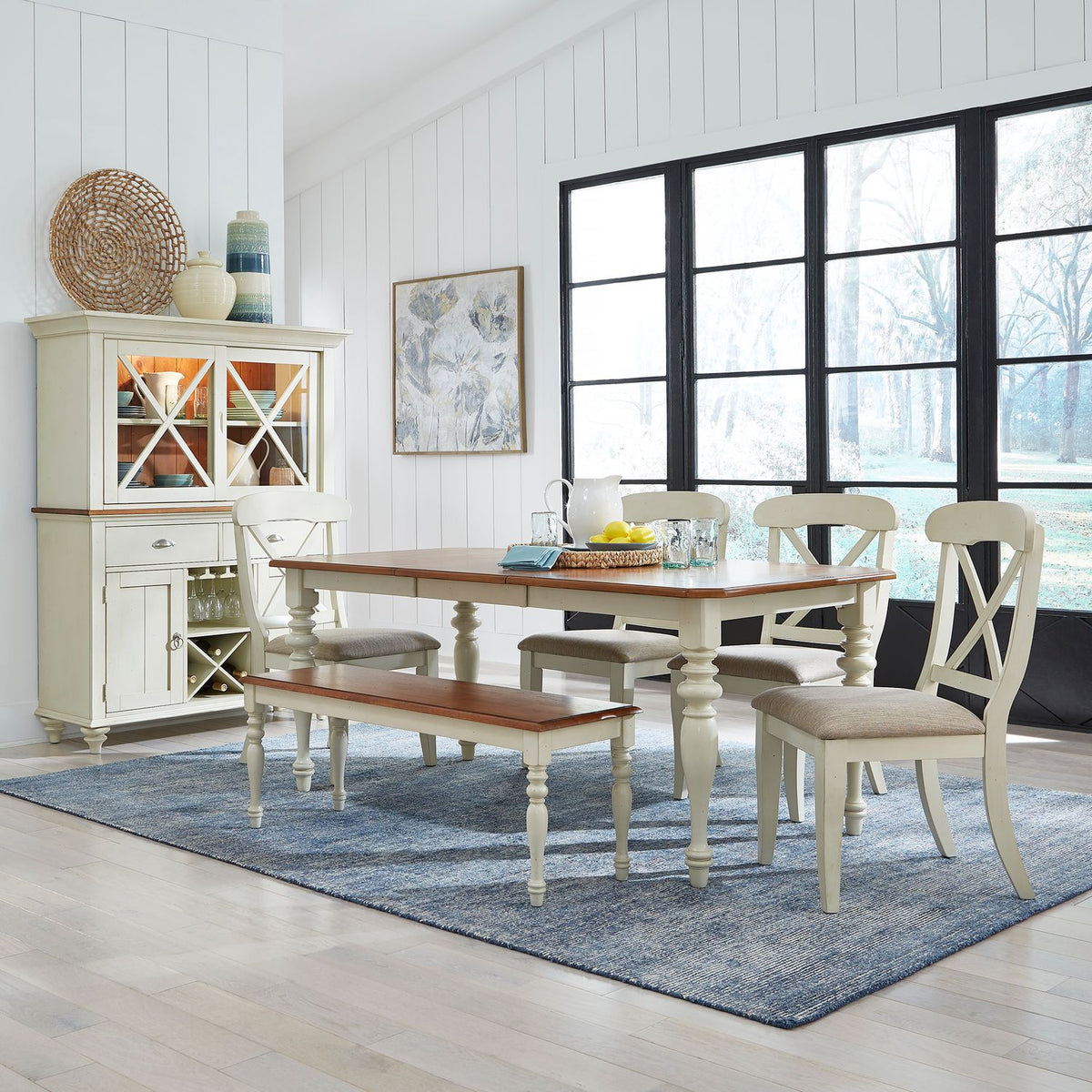 303-CD-O6RLS - Opt 6 Piece Rectangular Table Set - Liberty Furniture