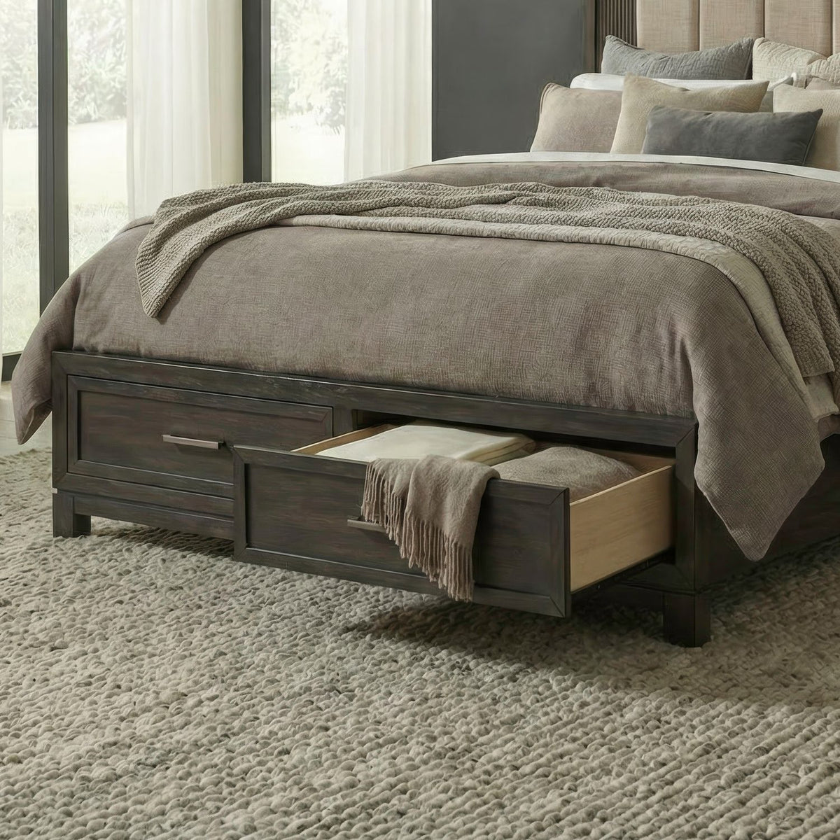 313-BR16FS - King Storage Footboard w/ Slat Roll - Liberty Furniture