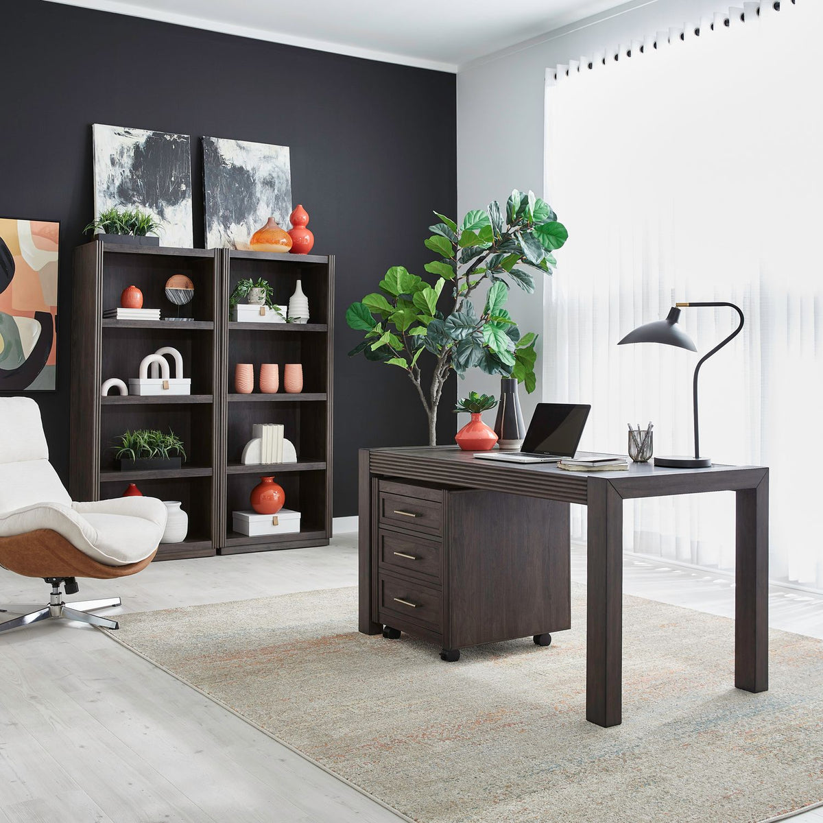 313-HO-4DS - 4 Piece Desk Set - Liberty Furniture