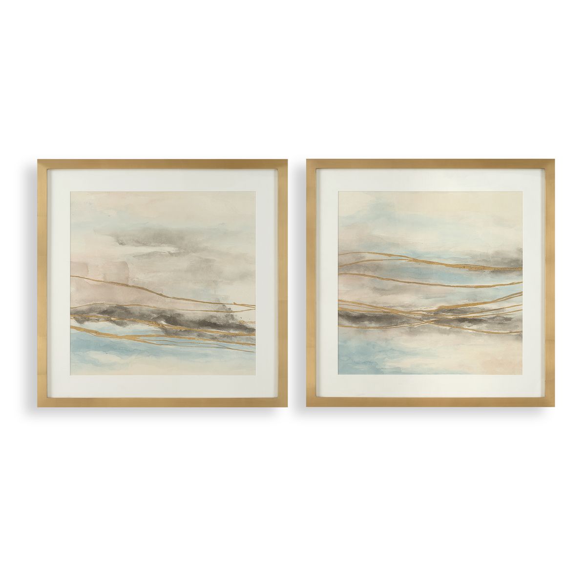 So Golden Framed Prints, S/2
