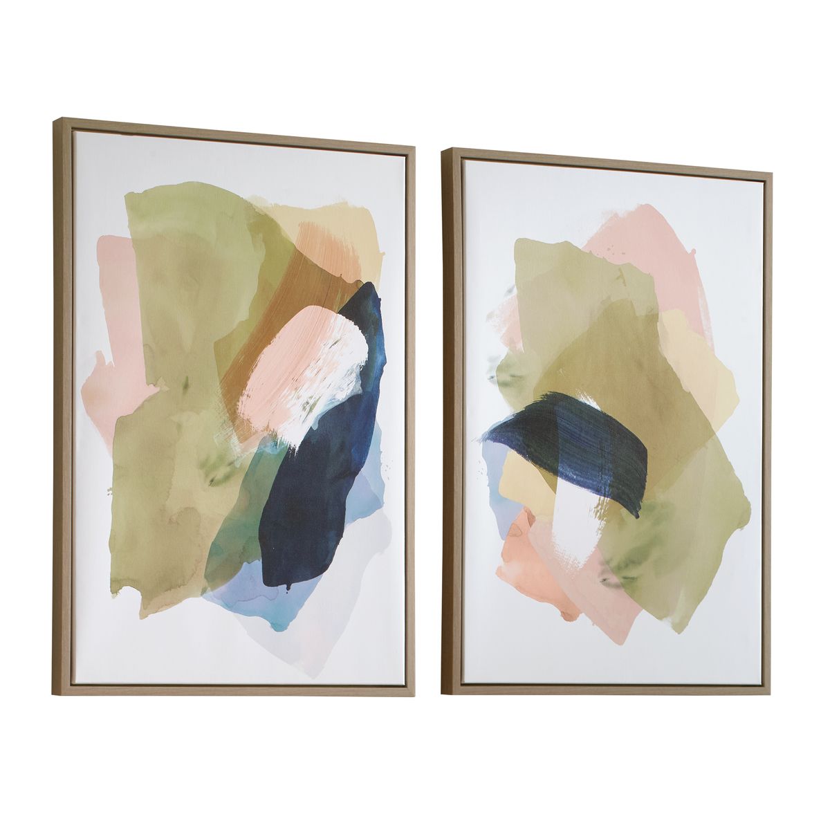 Abstract Afternoon Framed Canvases, S/2