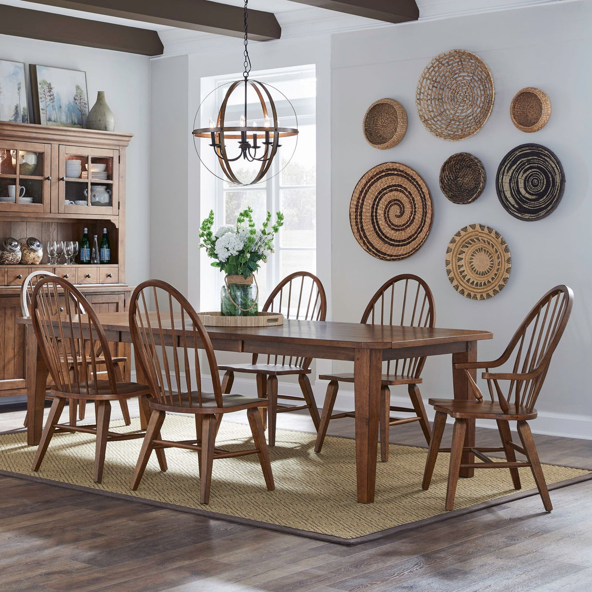 382-DR-7RLS - 7 Piece Rectangular Table Set - Liberty Furniture