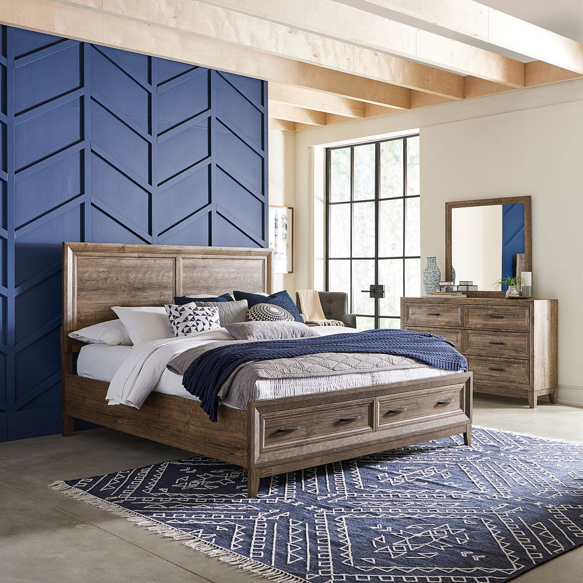 384-BR-KSBDM - King Storage Bed, Dresser & Mirror - Liberty Furniture