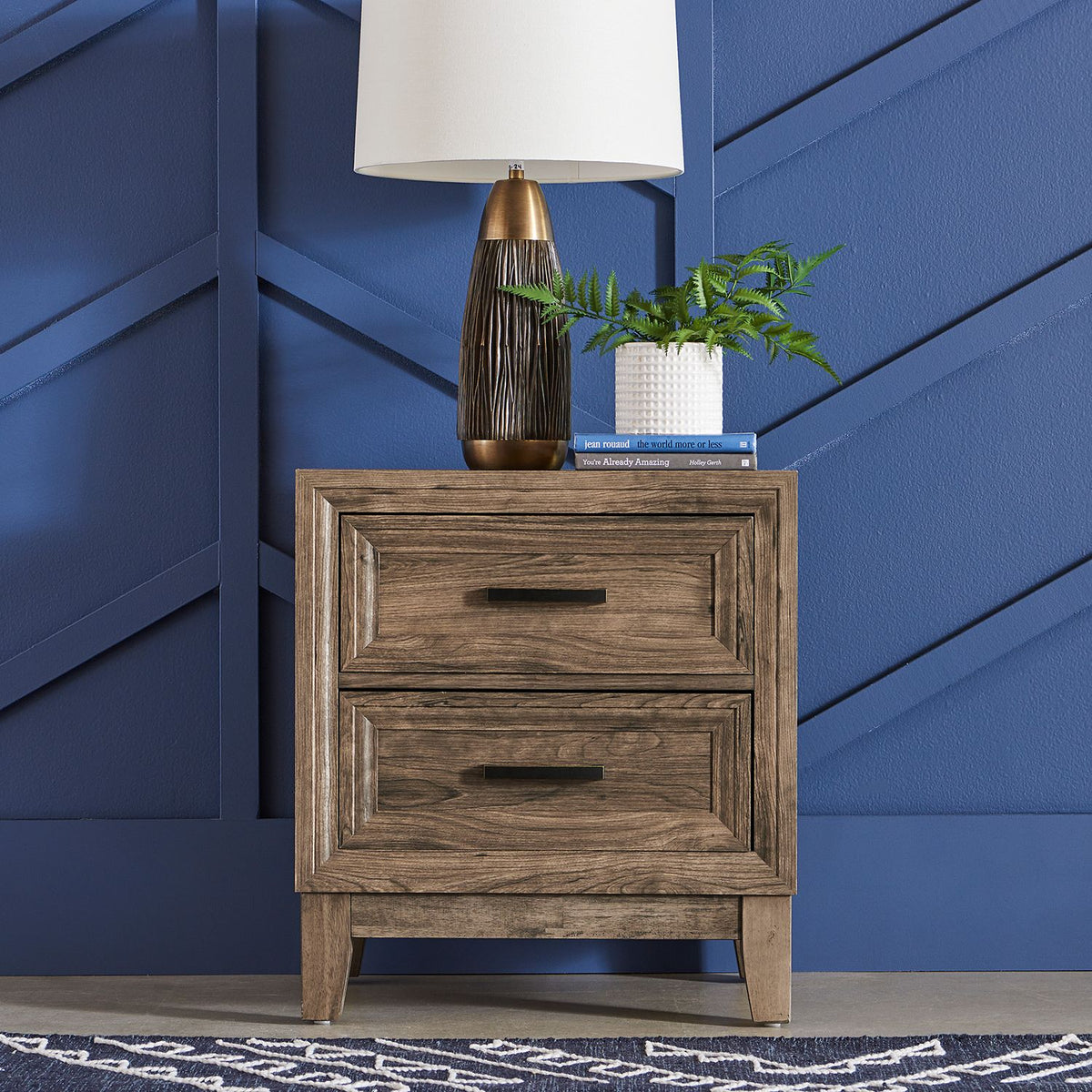384-BR-KSBDMCN - King Storage Bed, Dresser & Mirror, Chest, Night Stand - Liberty Furniture